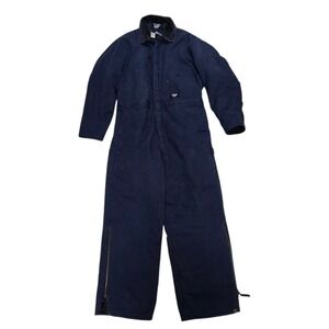 Vintage Walls Men's L Blizzard Pruf Insulated Coveralls Blue Made in USA VGC